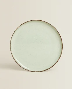 ZARA Home Porcelain Dinner Plate With Antique Finish Rim