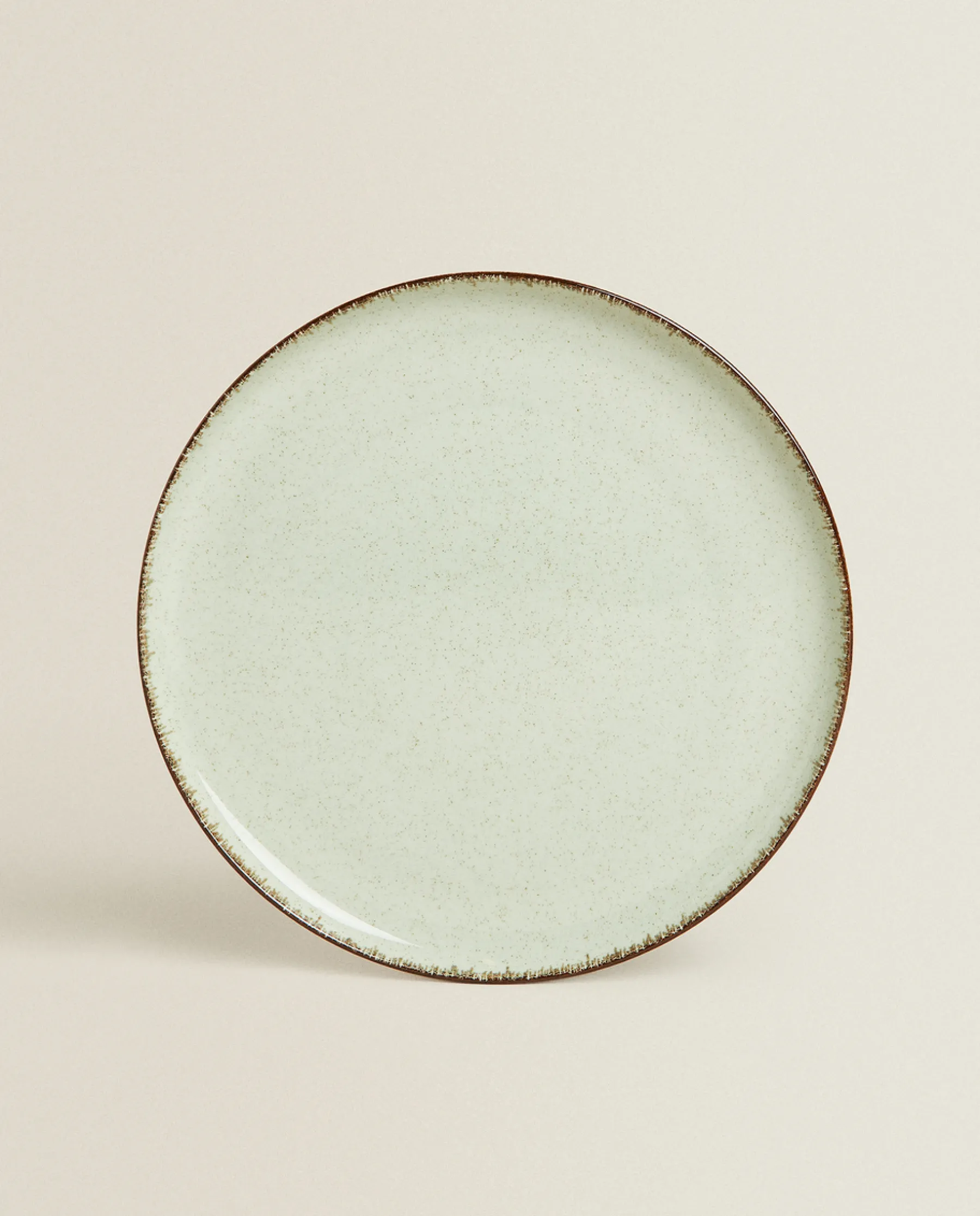 ZARA Home Porcelain Dinner Plate With Antique Finish Rim