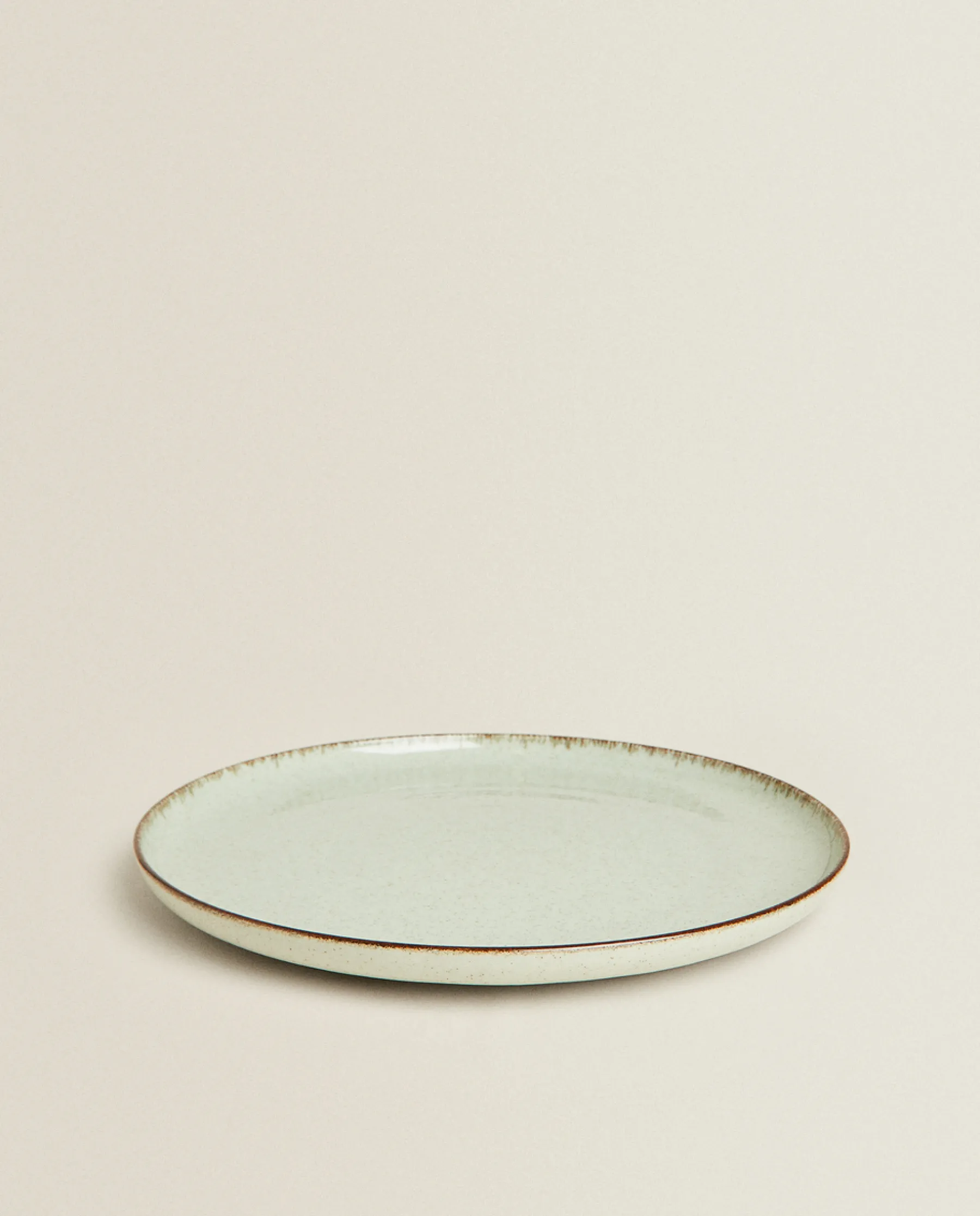 ZARA Home Porcelain Dinner Plate With Antique Finish Rim