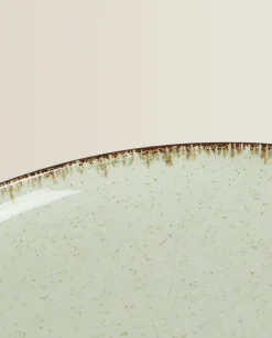 ZARA Home Porcelain Dinner Plate With Antique Finish Rim