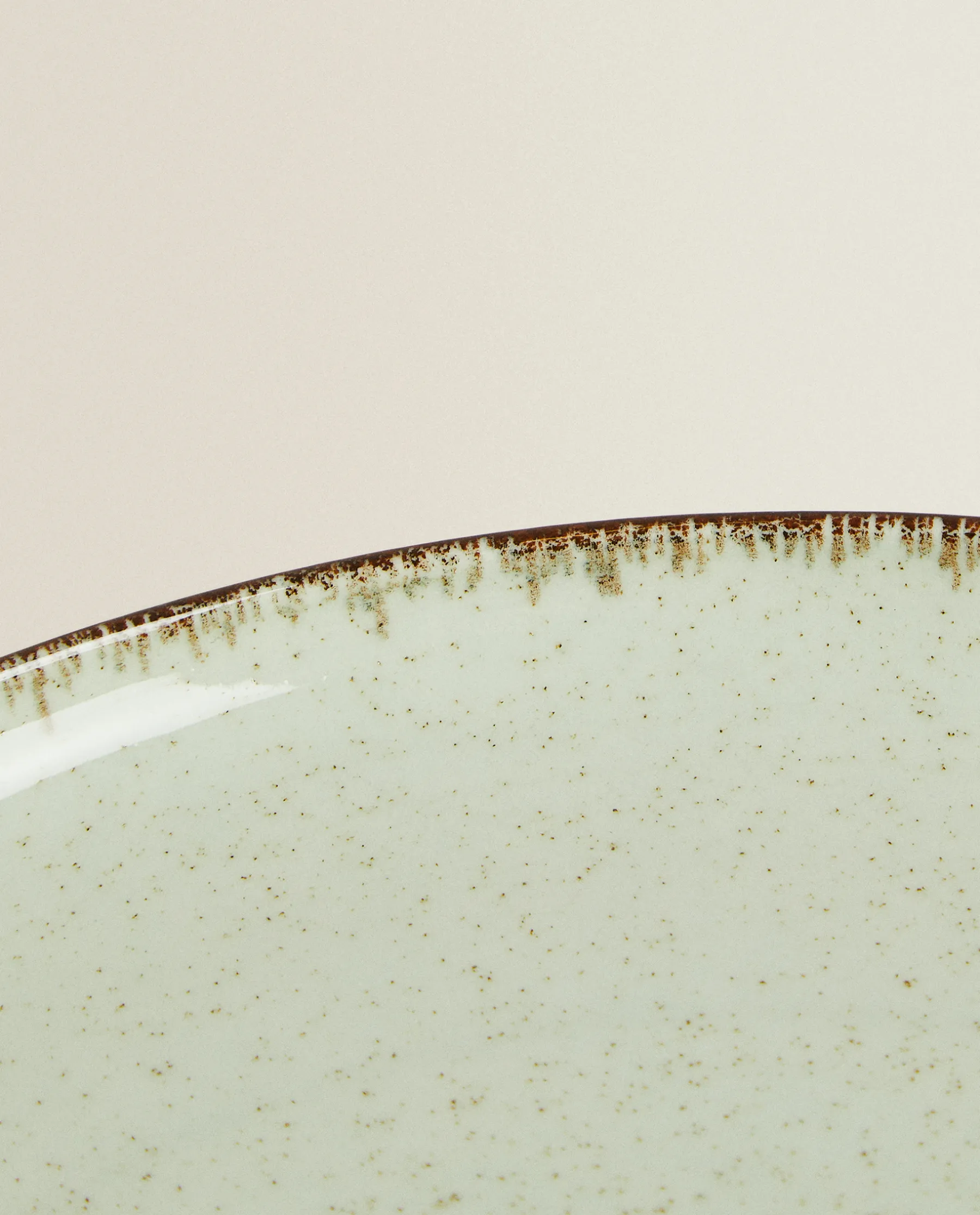 ZARA Home Porcelain Dinner Plate With Antique Finish Rim