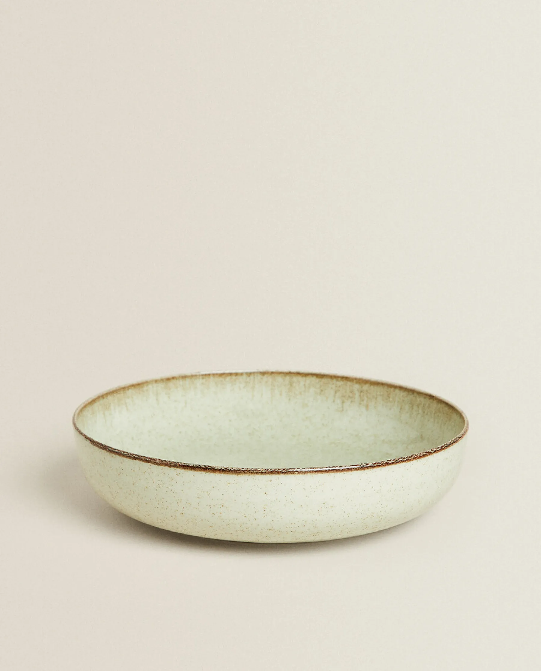 ZARA Home Porcelain Soup Plate With Antique Finish Rim