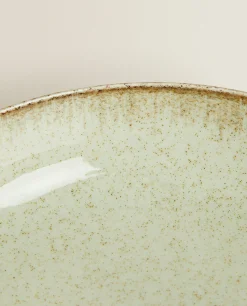 ZARA Home Porcelain Soup Plate With Antique Finish Rim