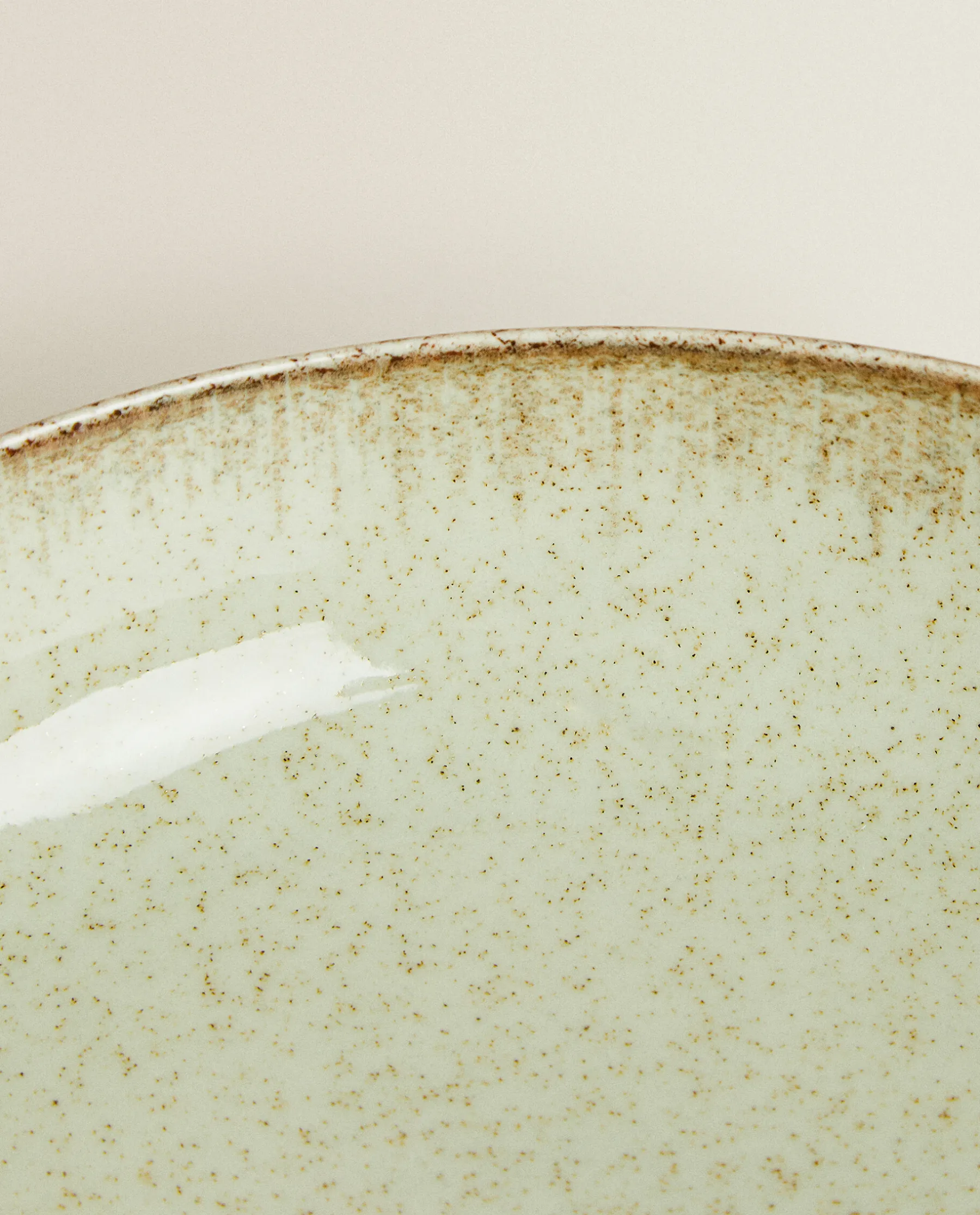 ZARA Home Porcelain Soup Plate With Antique Finish Rim