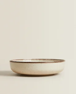 ZARA Home Porcelain Soup Plate With Antique Finish Rim