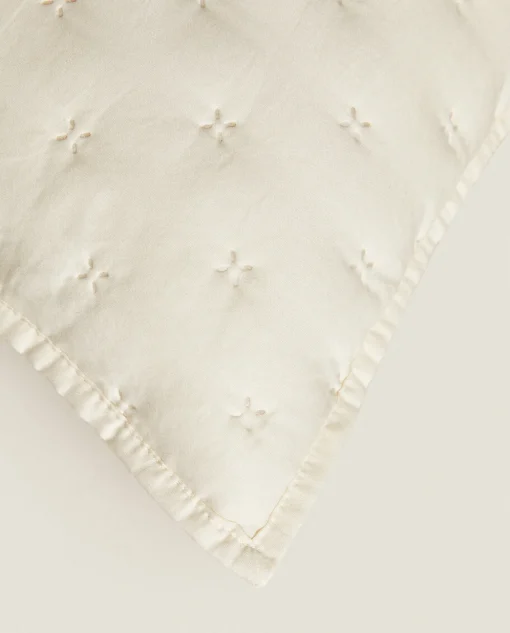 ZARA Home Quilted Dotted Throw Pillow Cover