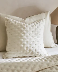 ZARA Home Quilted Dotted Throw Pillow Cover