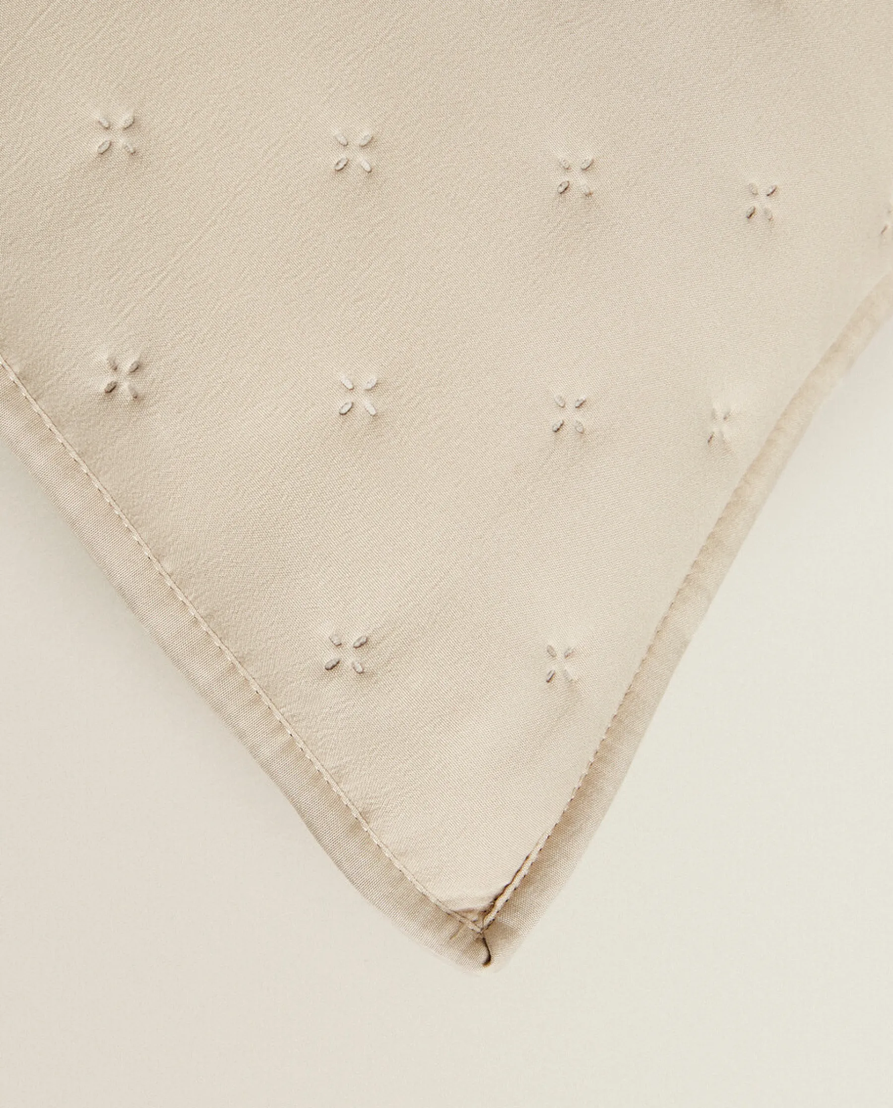ZARA Home Quilted Dotted Throw Pillow Cover