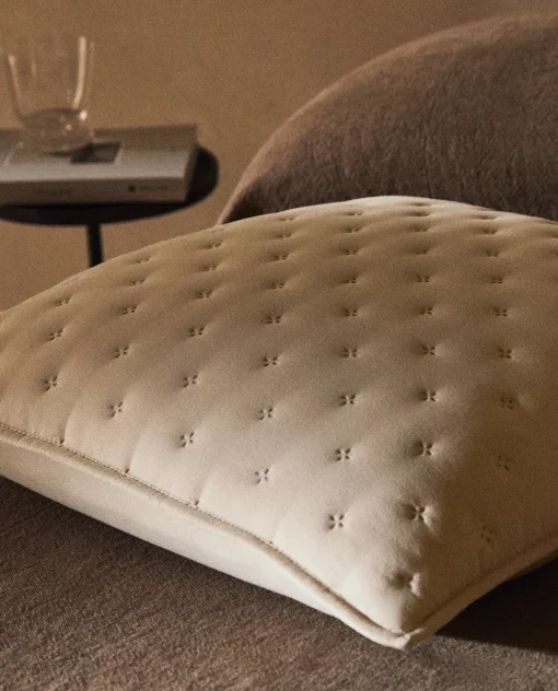ZARA Home Quilted Dotted Throw Pillow Cover