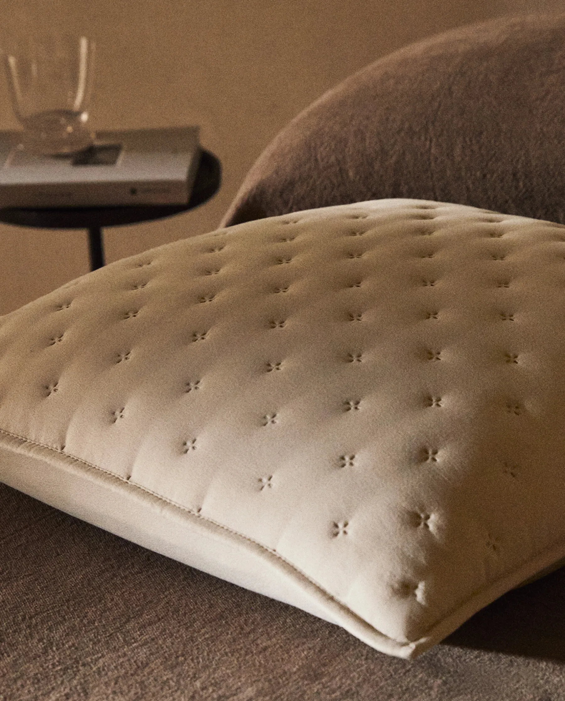ZARA Home Quilted Dotted Throw Pillow Cover