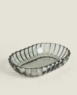 ZARA Home Raised Design Glass Soap Dish
