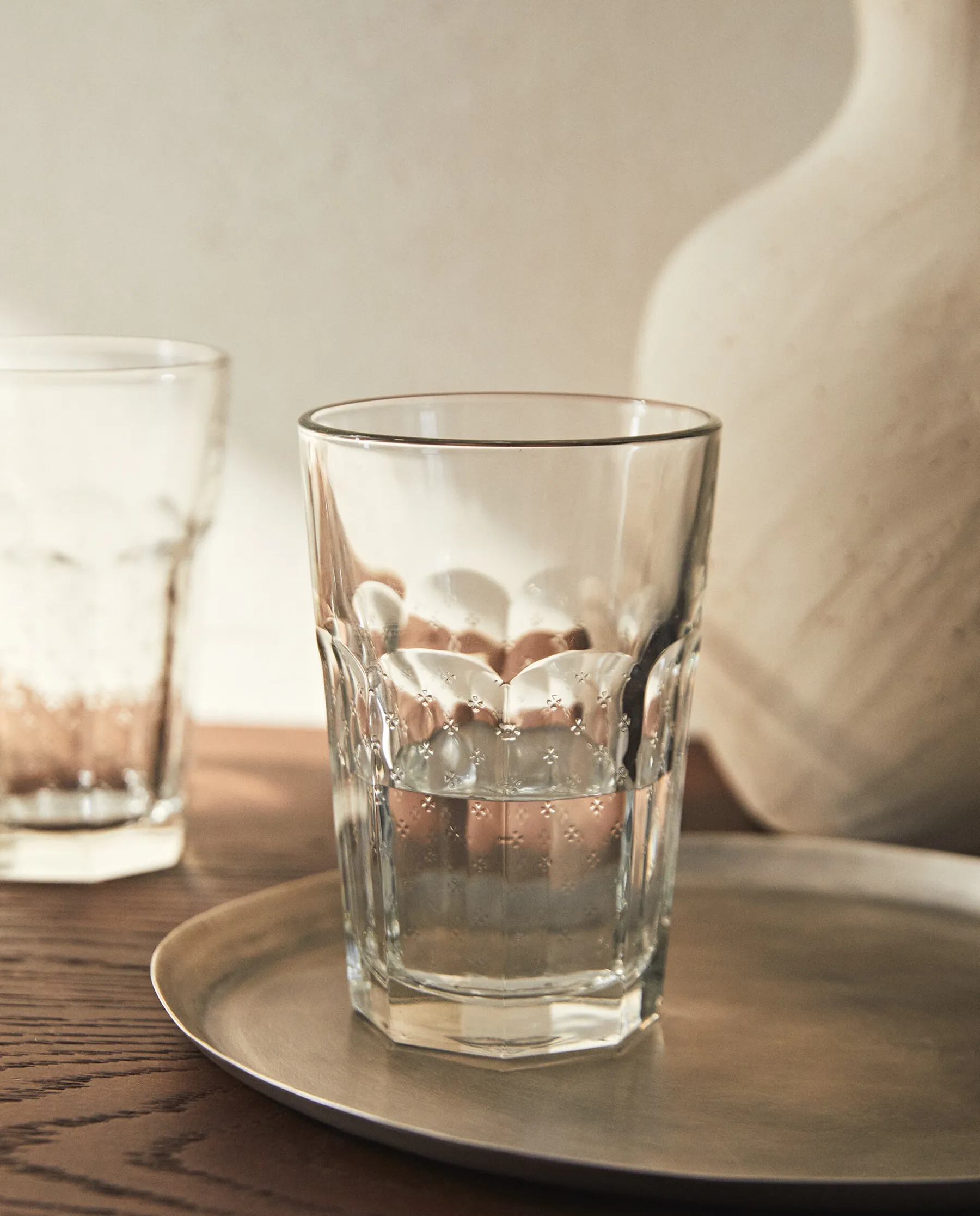 ZARA Home Raised Design Glass Tumbler