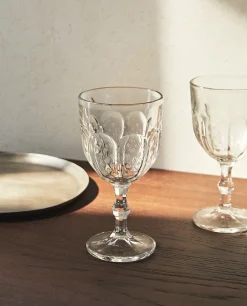 ZARA Home Raised Design Wine Glass