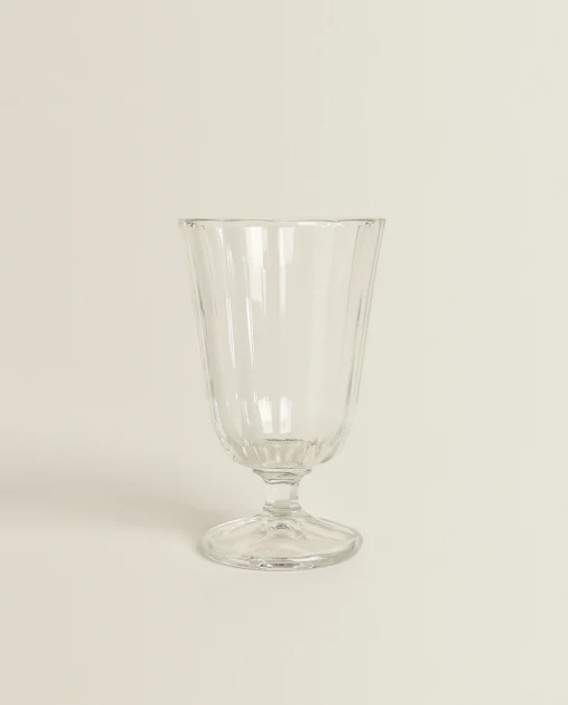 ZARA Home Raised Faceted Wine Glass