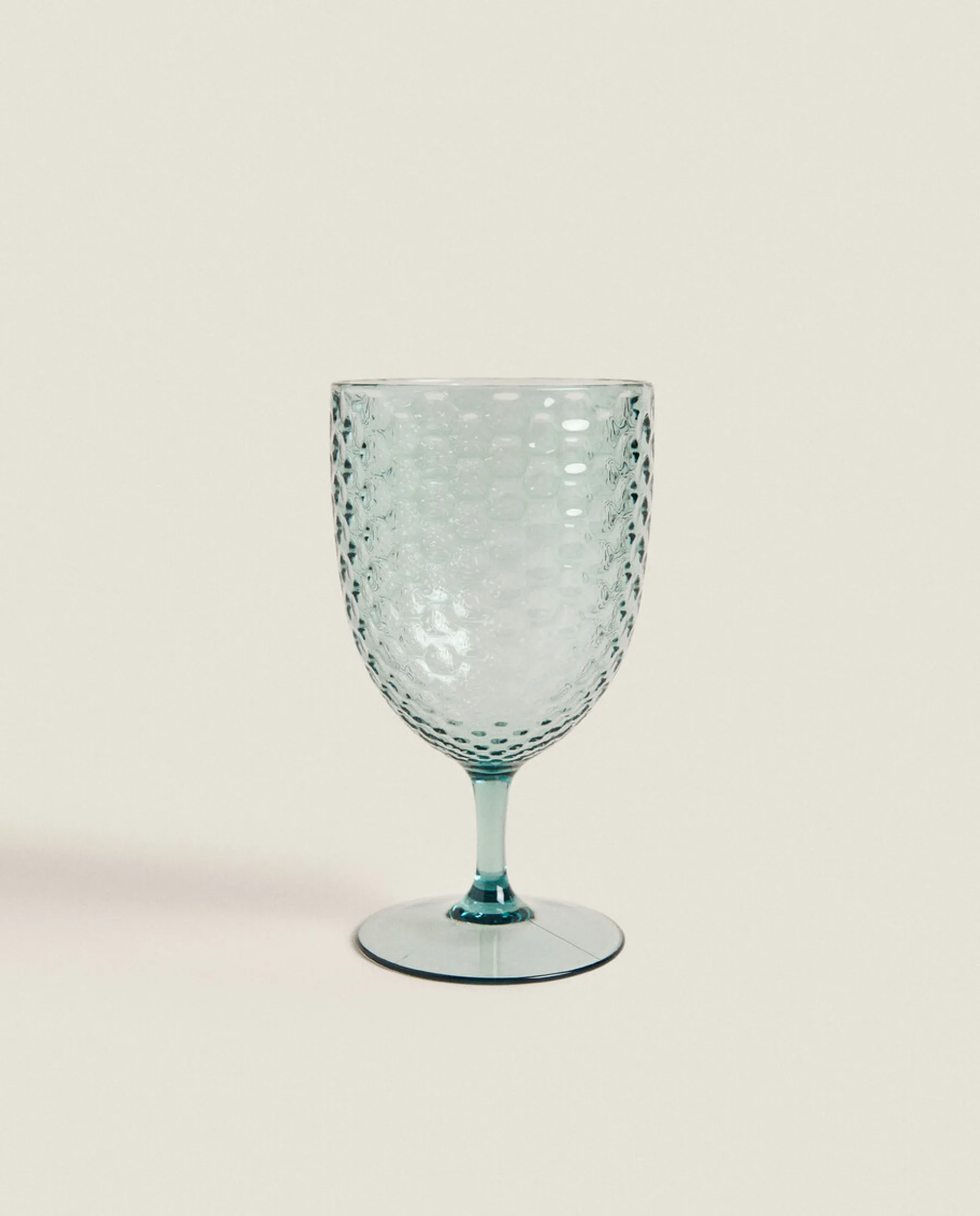 ZARA Home Raised Honeycomb Design Wine Glass