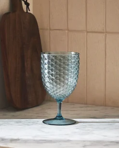ZARA Home Raised Honeycomb Design Wine Glass