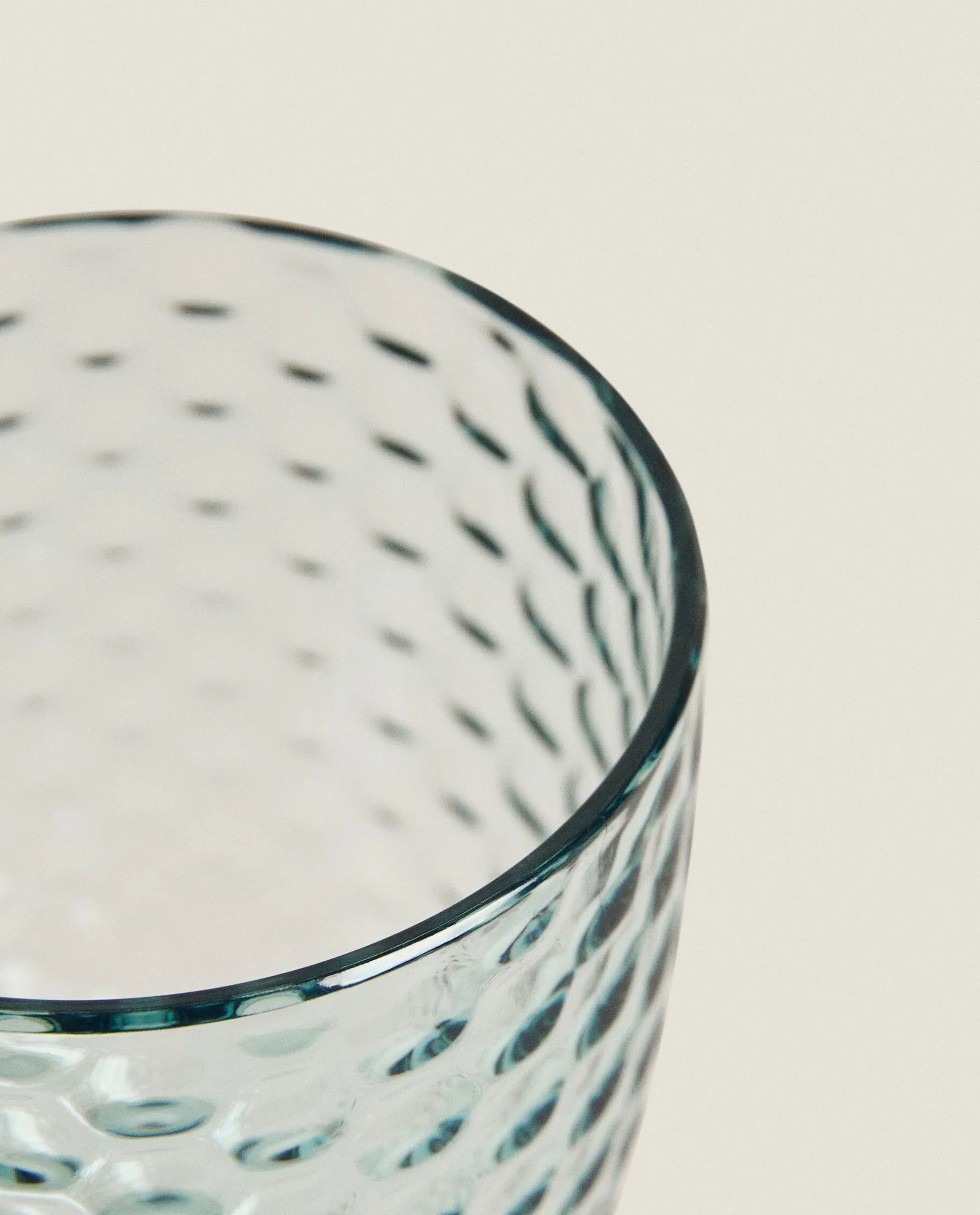 ZARA Home Raised Honeycomb Design Wine Glass