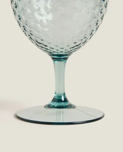 ZARA Home Raised Honeycomb Design Wine Glass