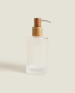ZARA Home Raised Striped Cylindrical Dispenser