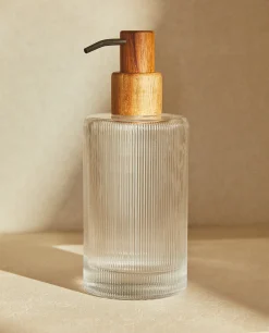 ZARA Home Raised Striped Cylindrical Dispenser