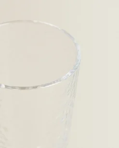 ZARA Home Raised-Design Glass Soft Drink Tumbler