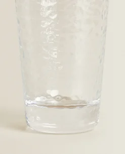 ZARA Home Raised-Design Glass Soft Drink Tumbler