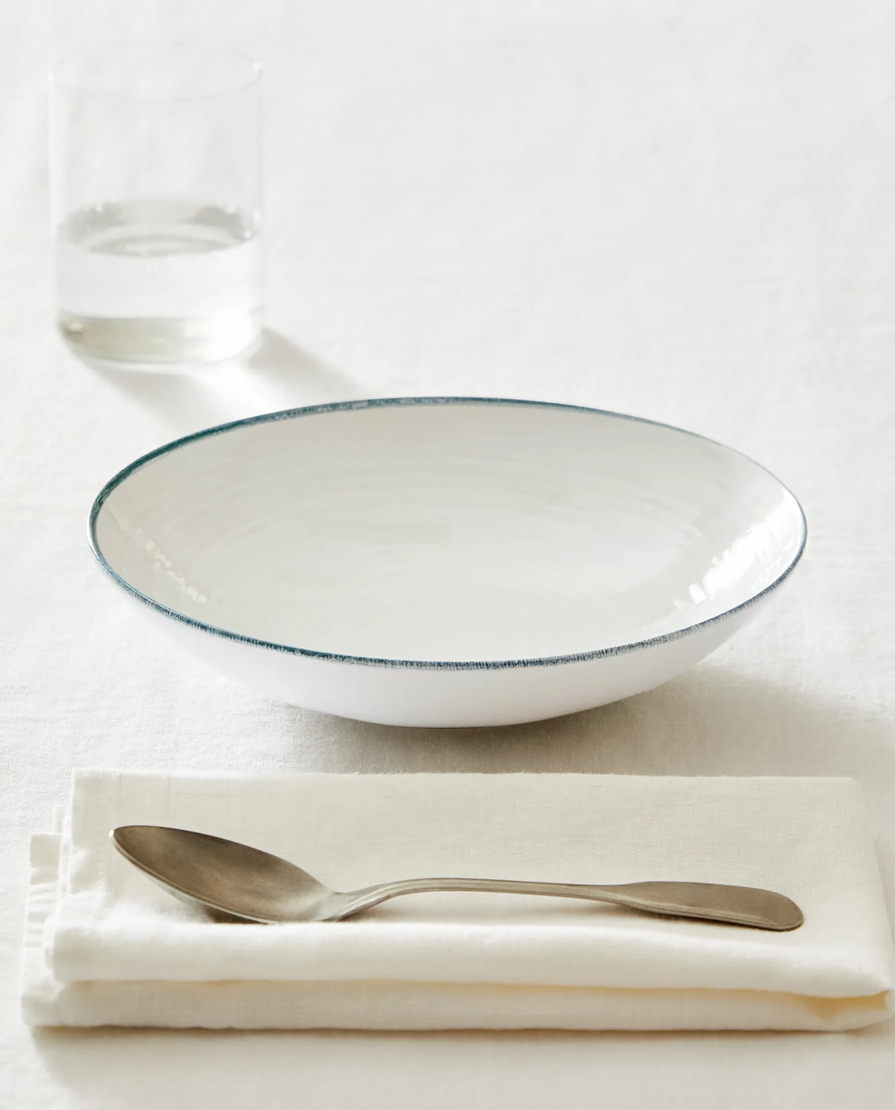 ZARA Home Rim Detail Soup Plate
