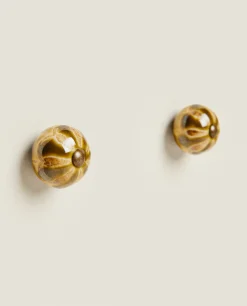 ZARA Home Round Ceramic Door Knob (Pack Of 2)