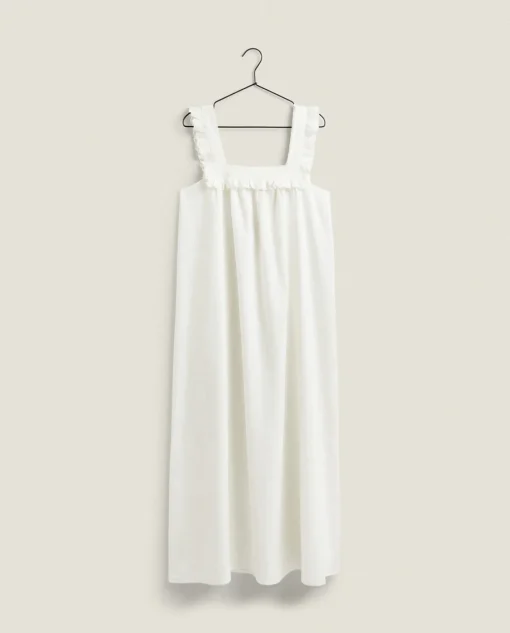 ZARA Home Ruffled Cotton Nightgown
