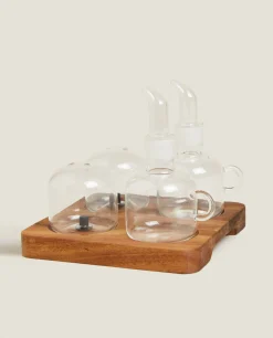 ZARA Home Salt And Cruet With Tray Set