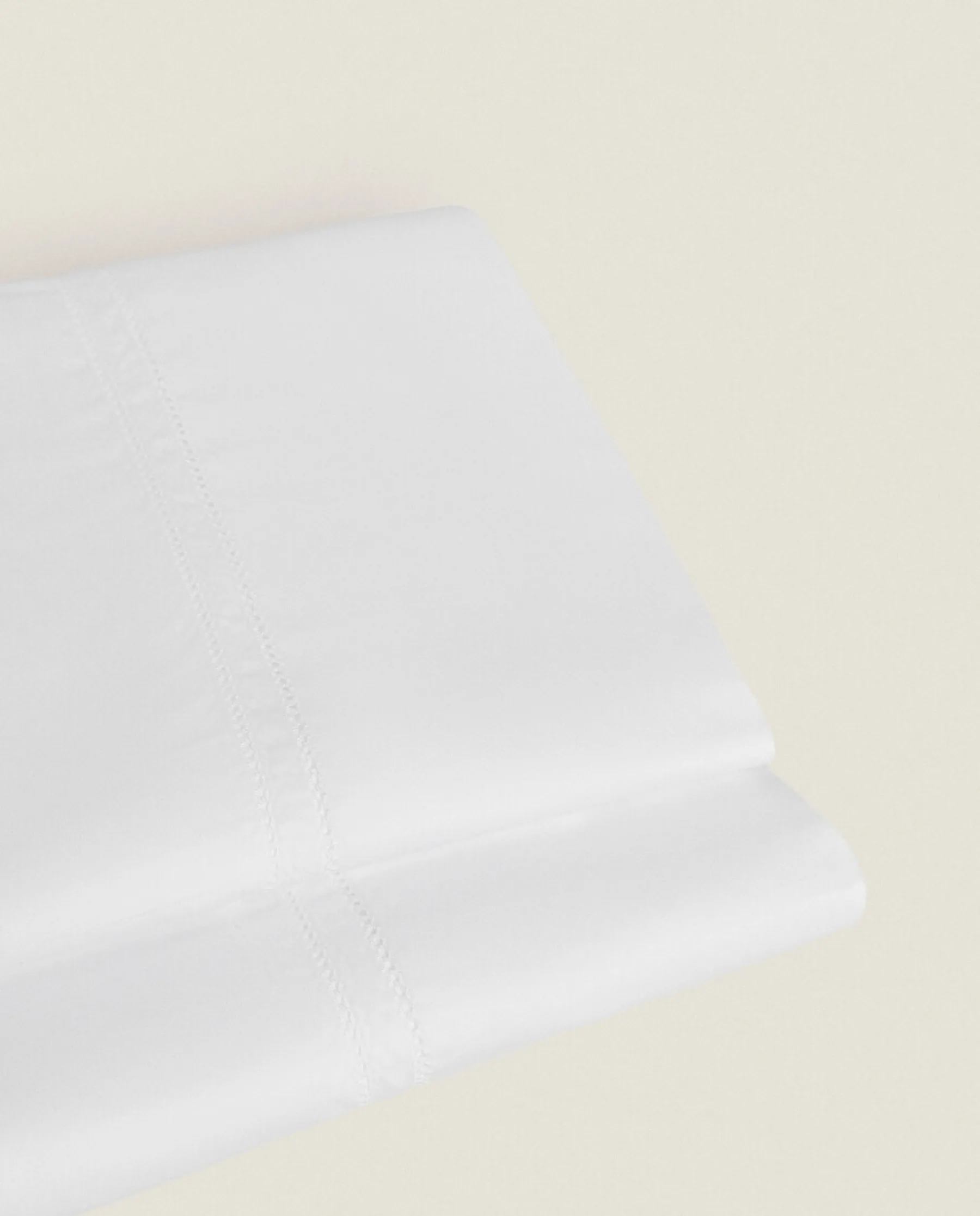 ZARA Home Sateen Flat Sheet With Double Hemstitching