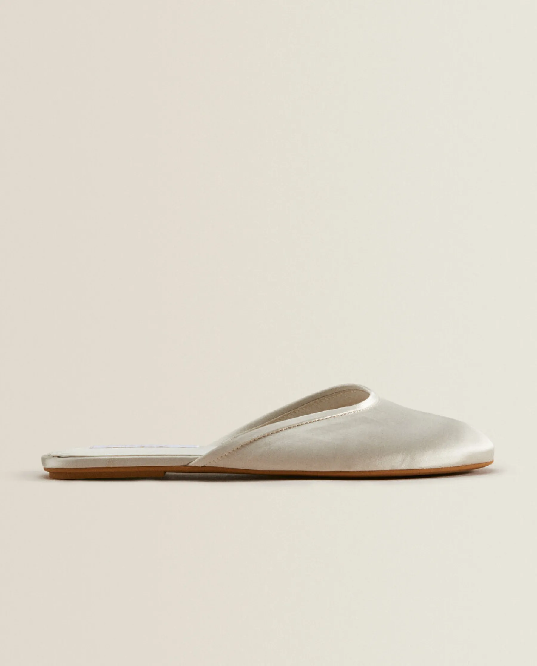 ZARA Home Sateen Slingback Slippers