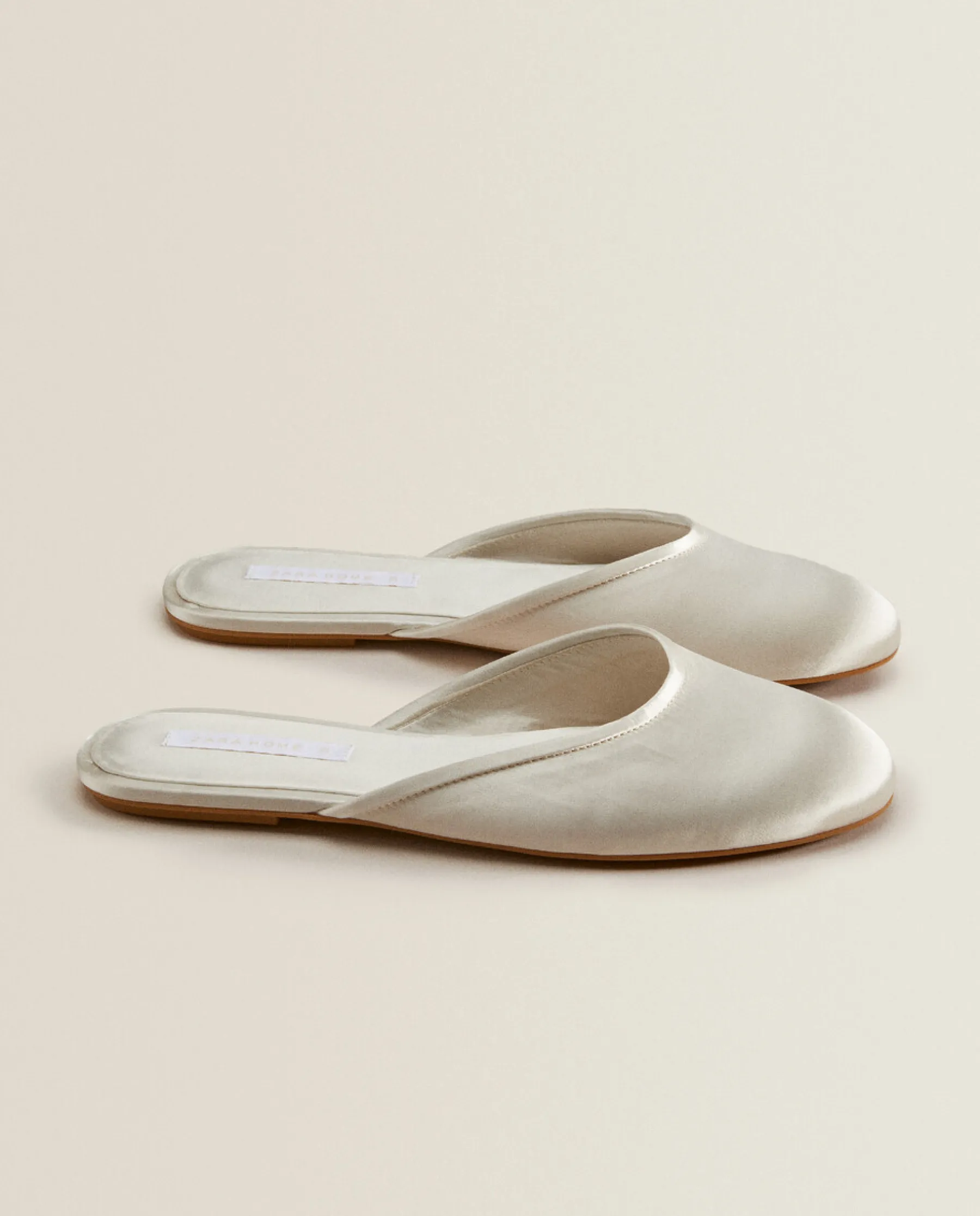 ZARA Home Sateen Slingback Slippers