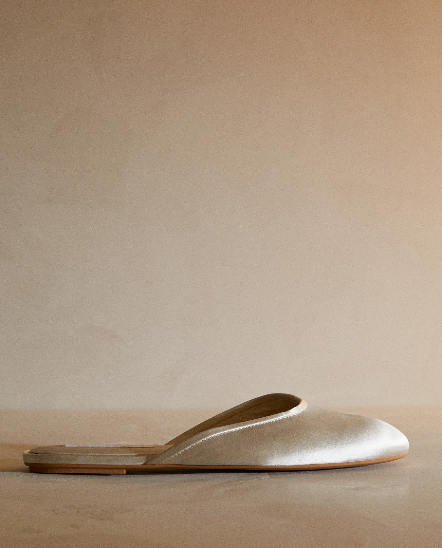 ZARA Home Sateen Slingback Slippers