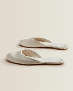 ZARA Home Sateen Slingback Slippers