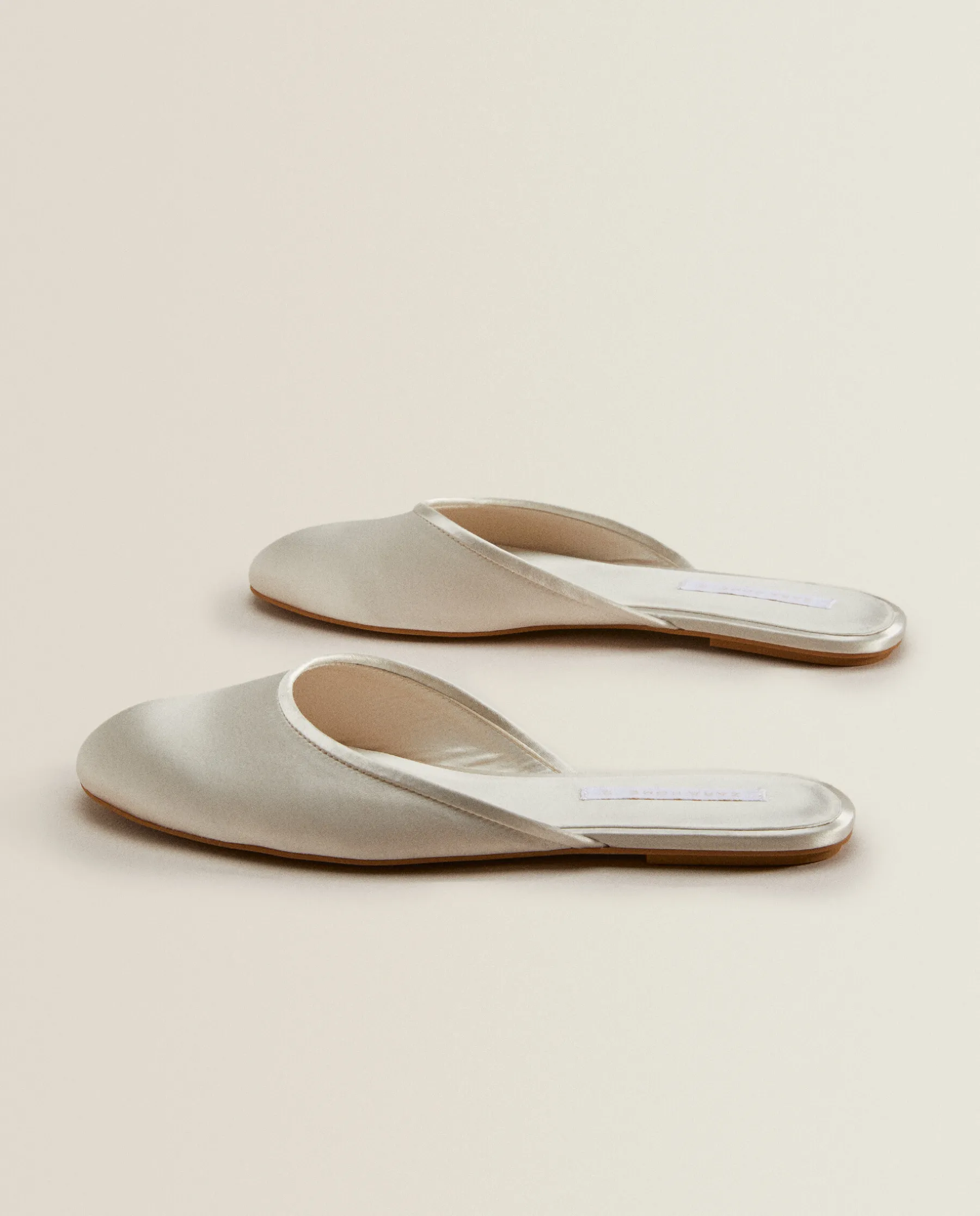 ZARA Home Sateen Slingback Slippers