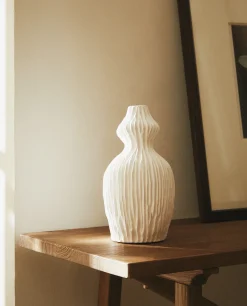 ZARA Home Scored Clay Vase