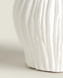 ZARA Home Scored Clay Vase