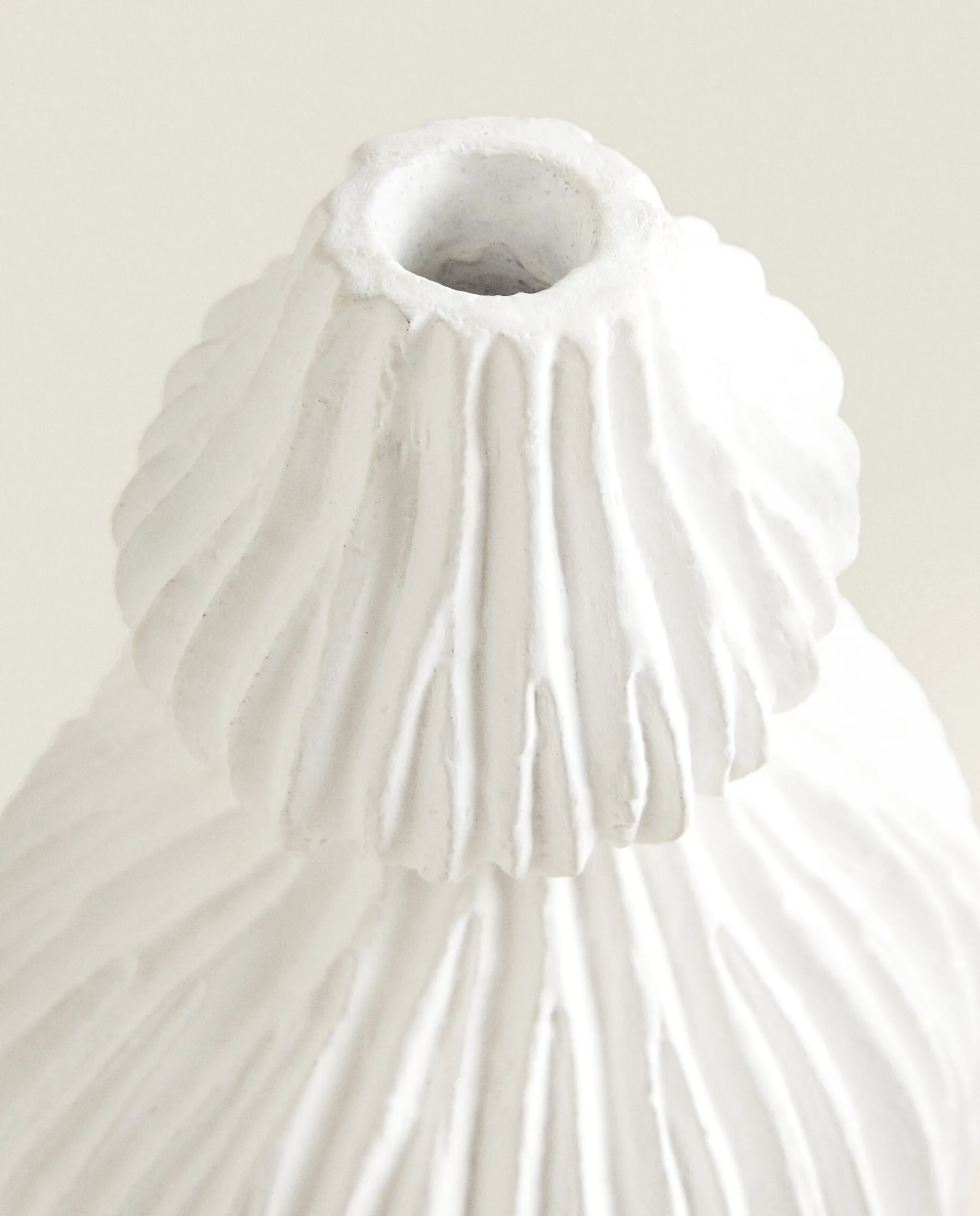 ZARA Home Scored Clay Vase