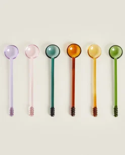 ZARA Home Set Of Borosilicate Glass Dessert Spoons