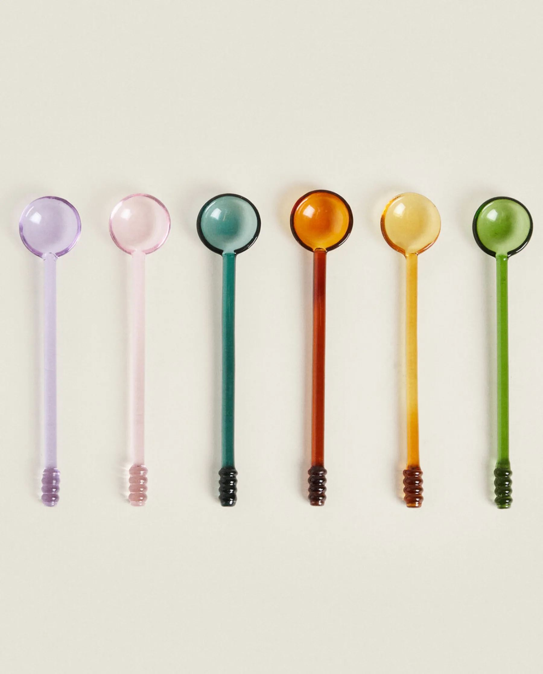 ZARA Home Set Of Borosilicate Glass Dessert Spoons