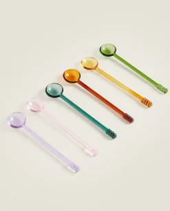 ZARA Home Set Of Borosilicate Glass Dessert Spoons