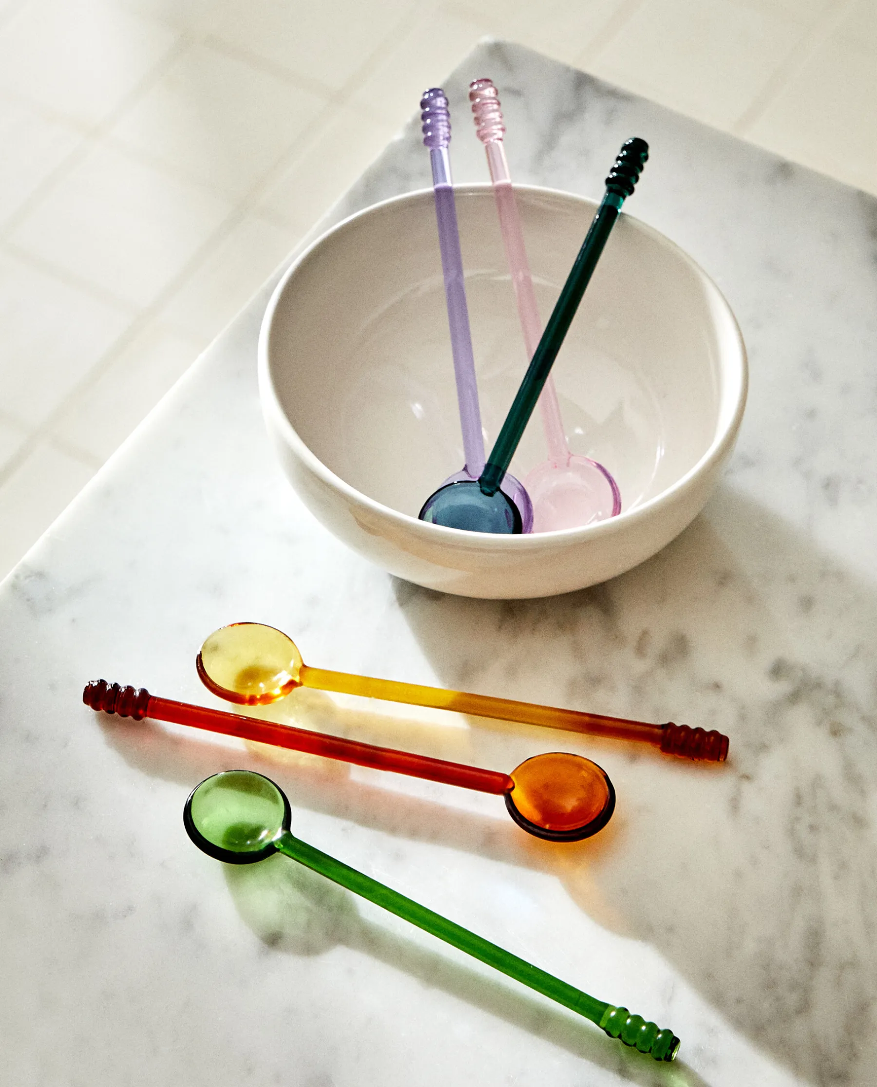 ZARA Home Set Of Borosilicate Glass Dessert Spoons