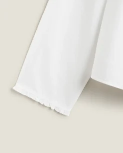 ZARA Home Shirt With Lace Trim & Ruffles