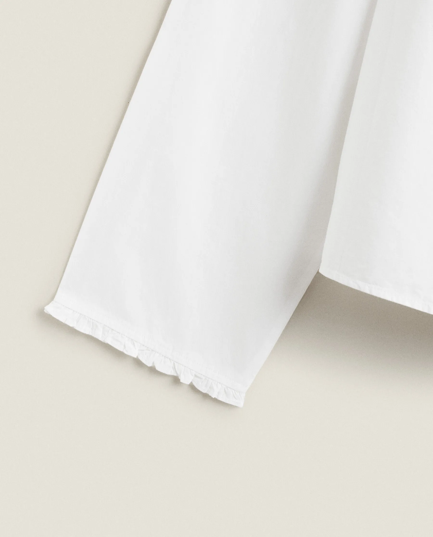 ZARA Home Shirt With Lace Trim & Ruffles