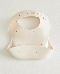 ZARA Home Silicone Heart Print Bib