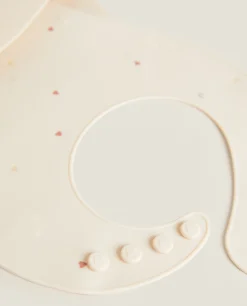 ZARA Home Silicone Heart Print Bib