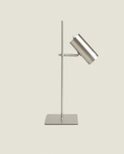 ZARA Home Silver Metal Usb Rechargeable Desk Lamp