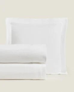 ZARA Home Solid Color Cotton Bedspread