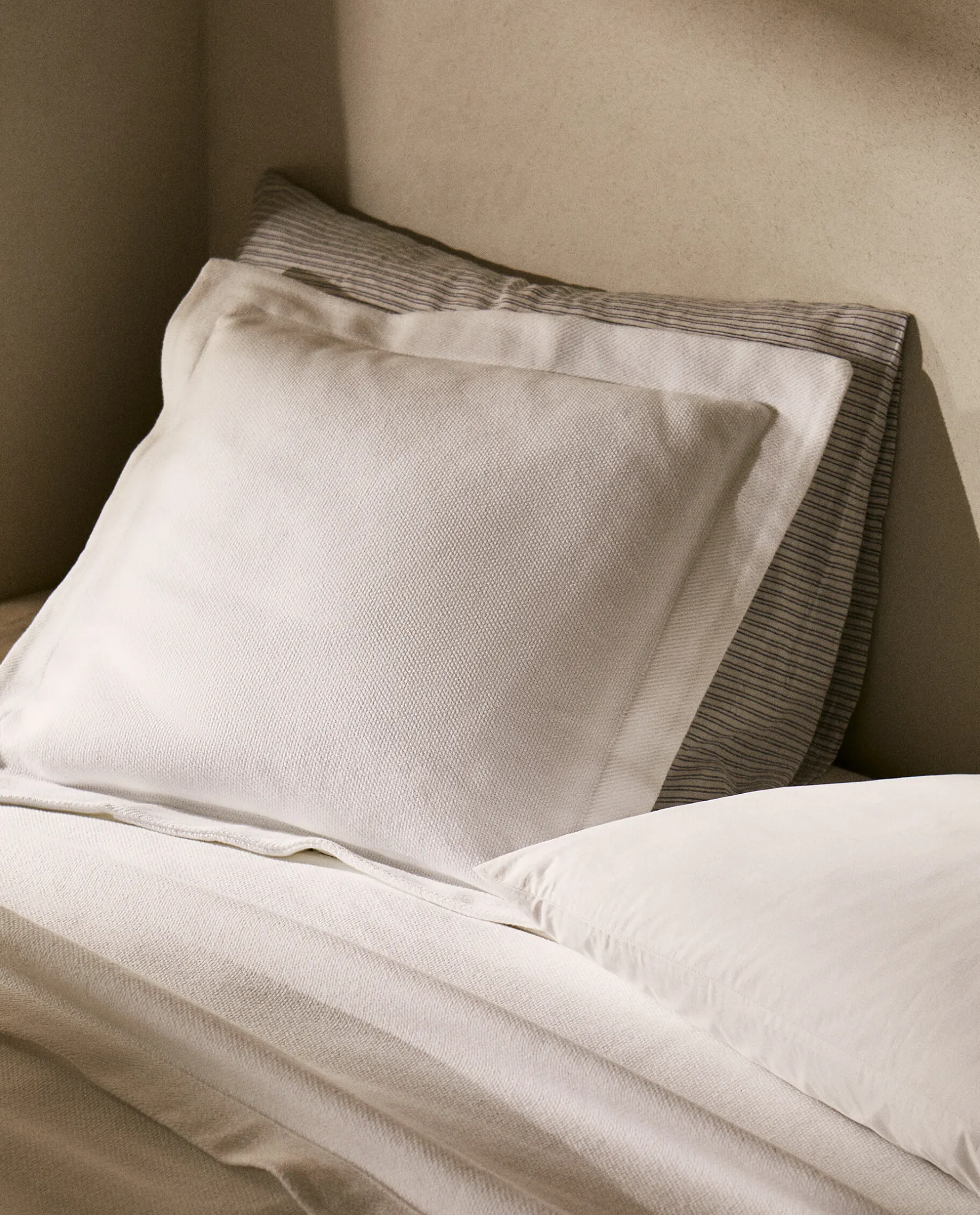 ZARA Home Solid Color Cotton Throw Pillow Cover